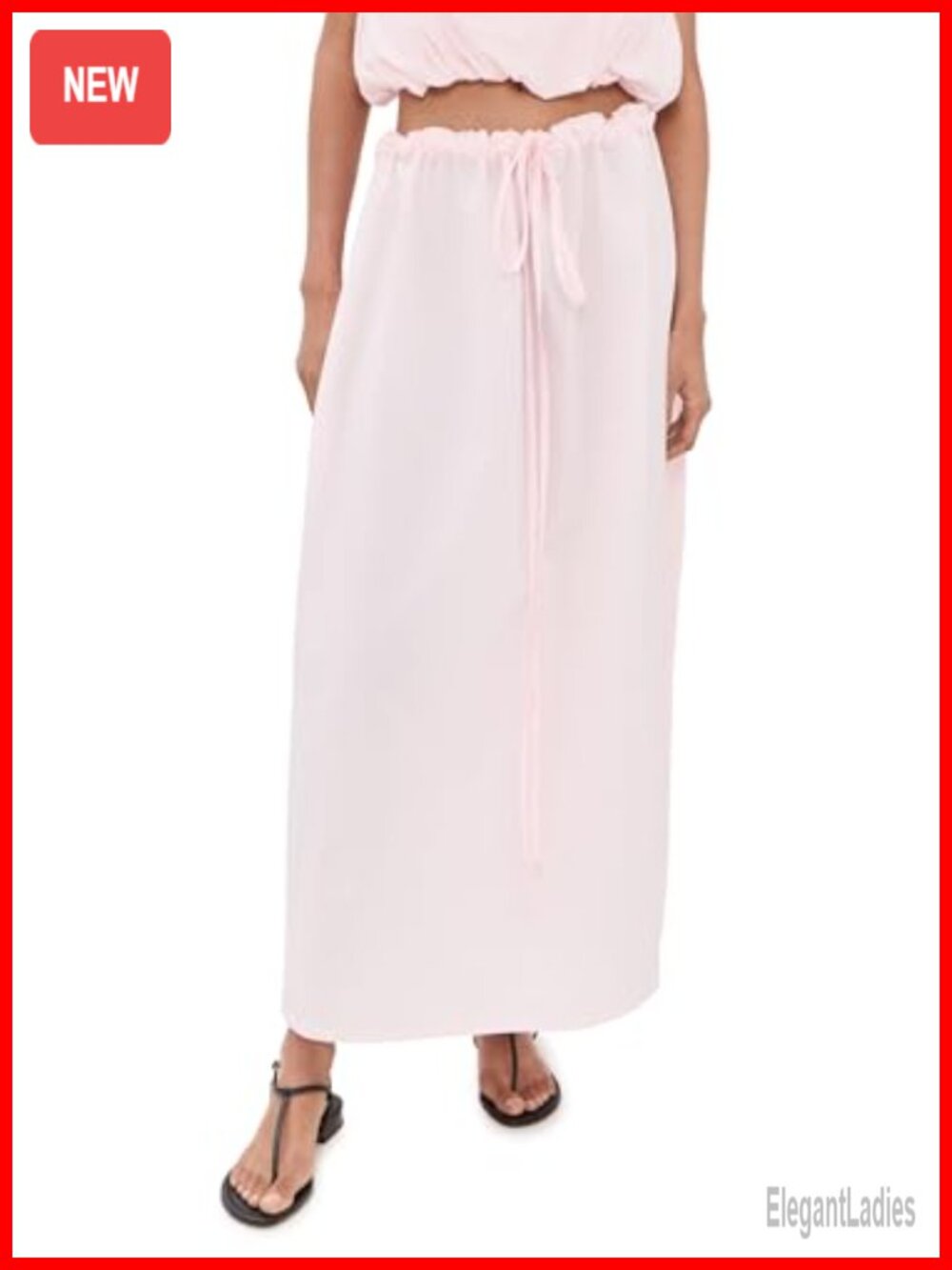 Poplin Column Skirt Cotton High Rise Straight Workwear